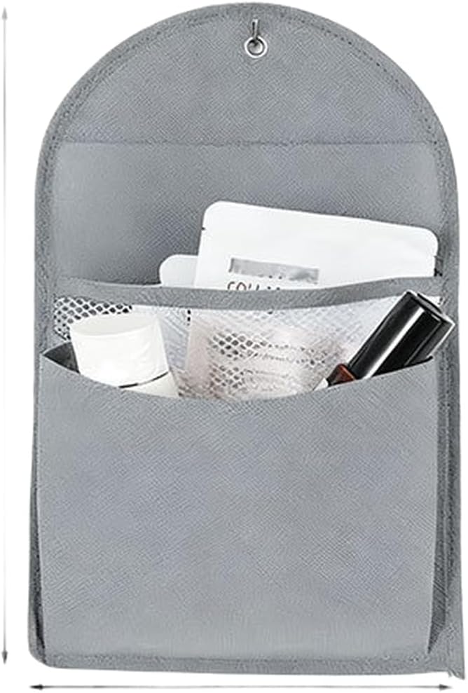  Sac De Rangement Mural à Suspendre Pour Clés, Cosmétiques, Bijoux Avec Plusieurs Poches En Tissu Non Tissé Pour Dortoir, Cuisine, Salon, Chambre à Coucher, Porte, Armoire, Placard, Gris 34 X 22 Cm