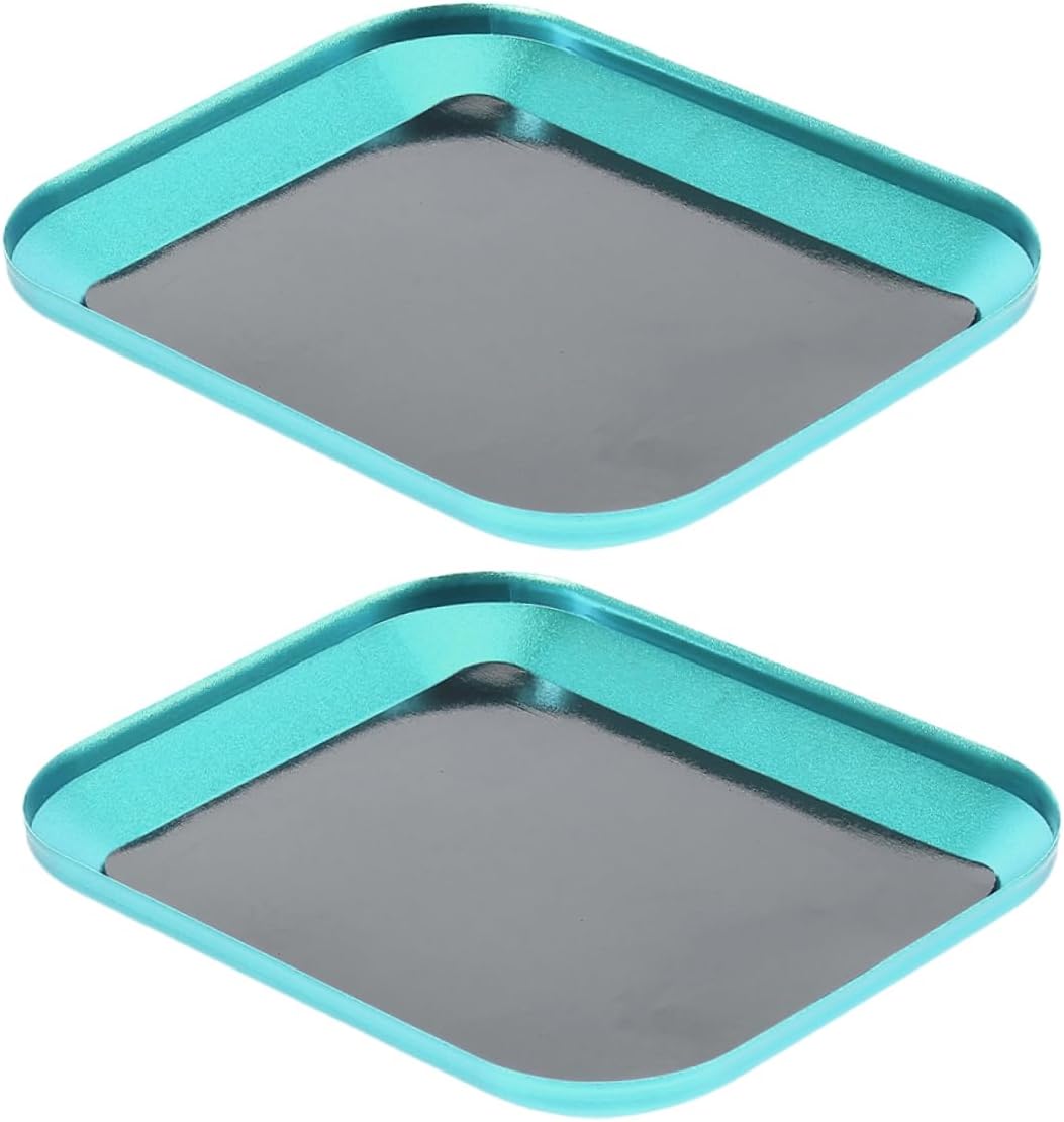  Ciieeo Lot De 2 Plateaux À Vis Magnétiques Porte-Vis Magnétiques Organiseur De Pièces Support De Boulons Magnétiques Support De Pièces Magnétiques En Alliage D'Aluminium