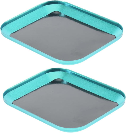  Ciieeo Lot De 2 Plateaux À Vis Magnétiques Porte-Vis Magnétiques Organiseur De Pièces Support De Boulons Magnétiques Support De Pièces Magnétiques En Alliage D'Aluminium