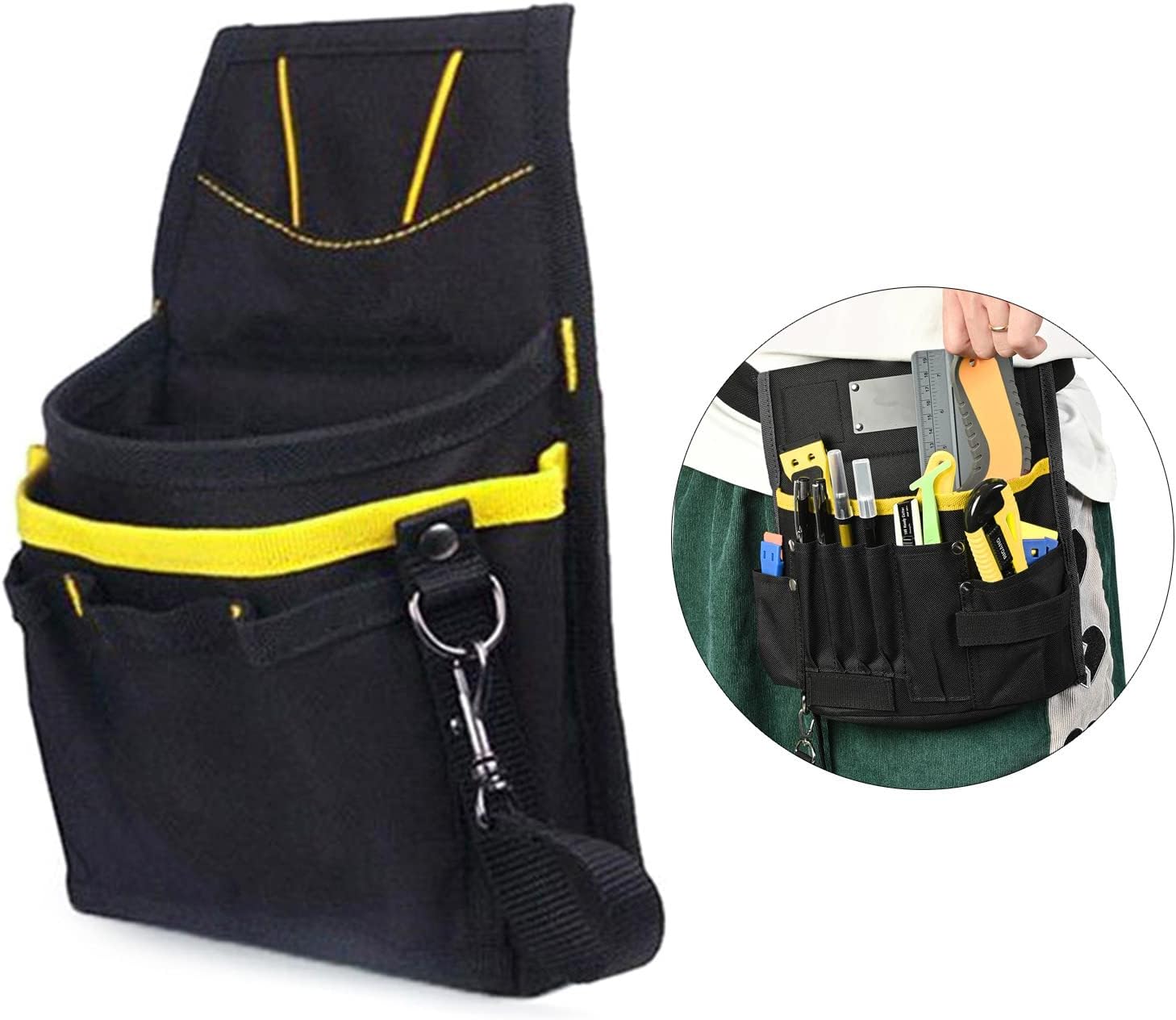  Oxford Poche à Outils Ceinture Petit Sac à Outils Sac à Outils Taille Professionnelle Sac De Travail Pour électriciens Techniciens Ceinture De Rangement Portable Fenêtres Sac Pour Sonorisation