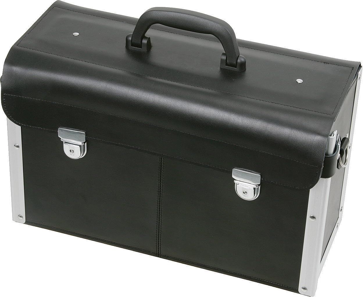  KS TOOLS 850.0310 - Valise à Outils Robuste En Cuir Naturel - 2,6 Kg - Dimension 420x150x250 Mm - 18 Compartiments De Rangement à L'intérieur - Charge Maximale: 30 Kg Noir