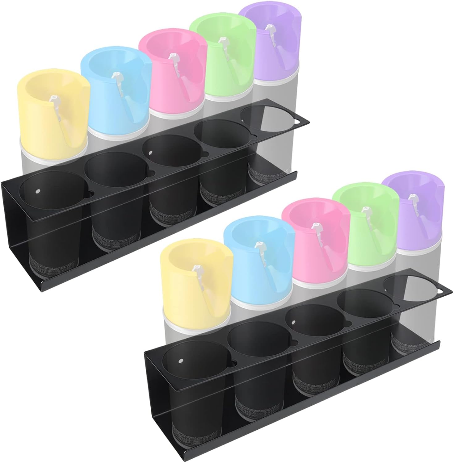 GENERIC Organiseur De Peinture En Aérosol, Support De Lubrifiant, Construction En Acier Robuste, Support Mural, Garage Atelier, 42 X 9 X 10 Cm, Noir, 1 Pièce