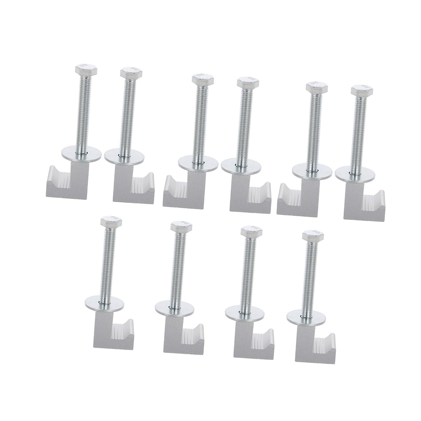  VALICLUD Kit De Fixation Boîte à Outils Pour Camionnette 10 Pièces Crochets En J Aluminium Argenté Maintien Sécurisé Accessoires Pour Benne Camion Usage Professionnel