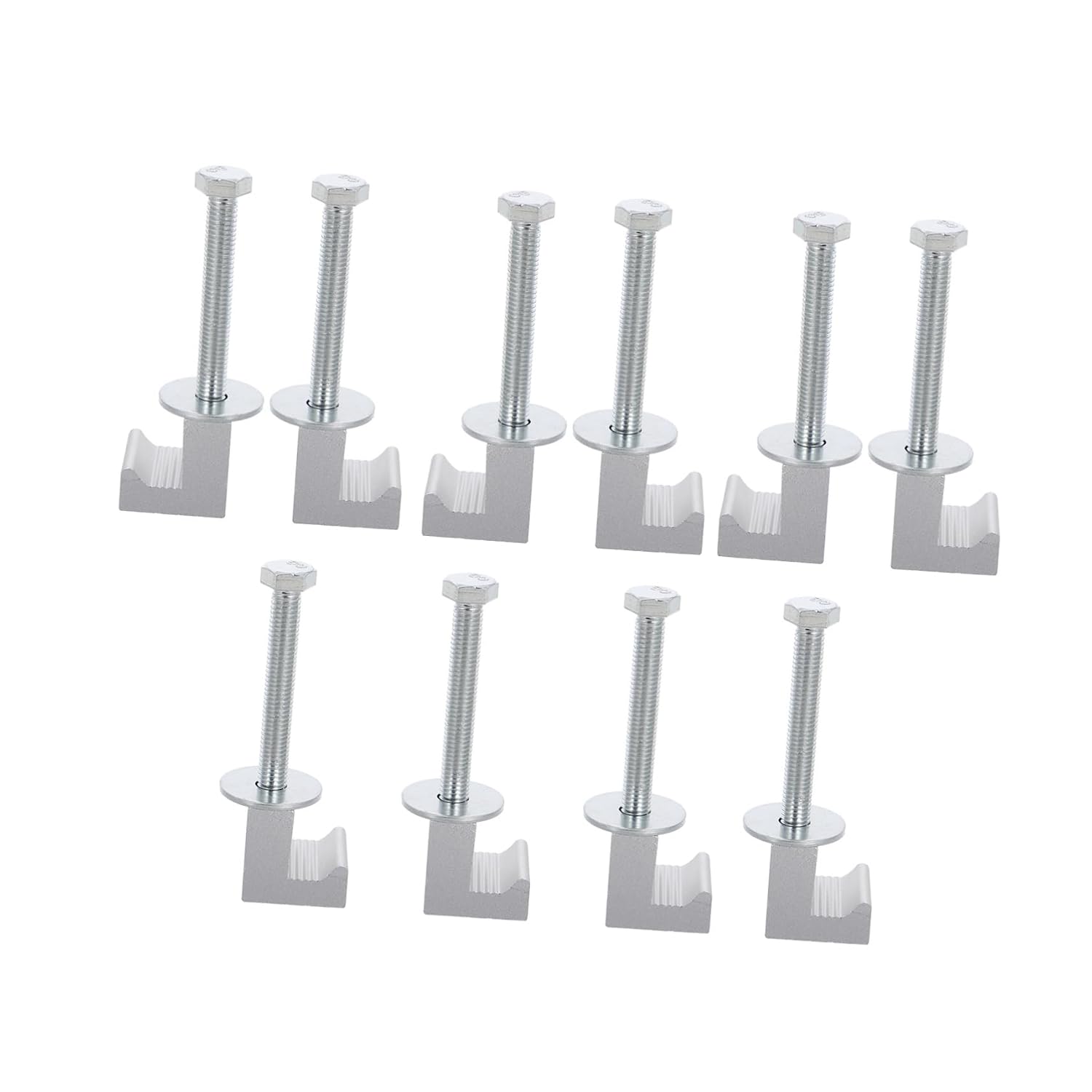  VALICLUD Kit De Fixation Boîte à Outils Pour Camionnette 10 Pièces Crochets En J Aluminium Argenté Maintien Sécurisé Accessoires Pour Benne Camion Usage Professionnel
