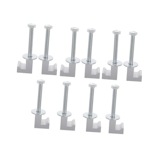  VALICLUD Kit De Fixation Boîte à Outils Pour Camionnette 10 Pièces Crochets En J Aluminium Argenté Maintien Sécurisé Accessoires Pour Benne Camion Usage Professionnel