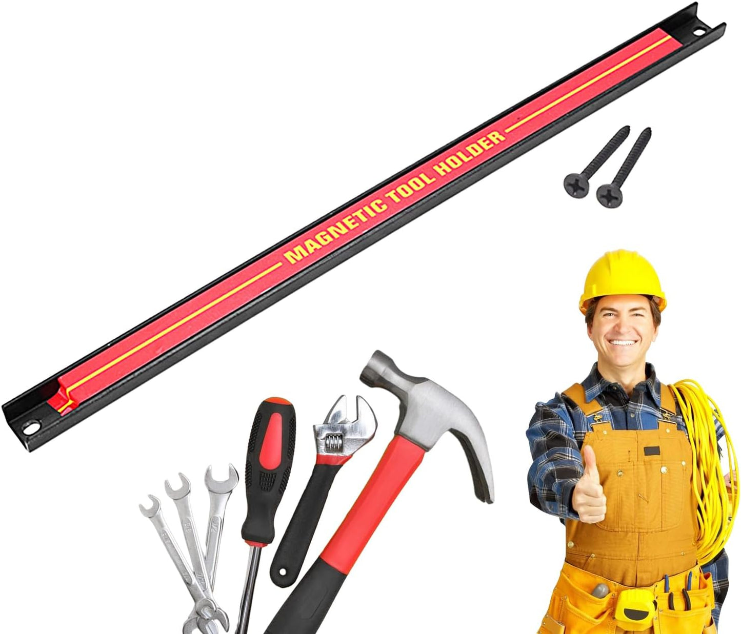  Bande Magnétique Pour Outils | Porte-outils Mural De Grande Capacité | Barre à Outils En Métal Pour Garage, Atelier, Organisateur Peu Encombrant Pour Atelier De Réparation Automobile
