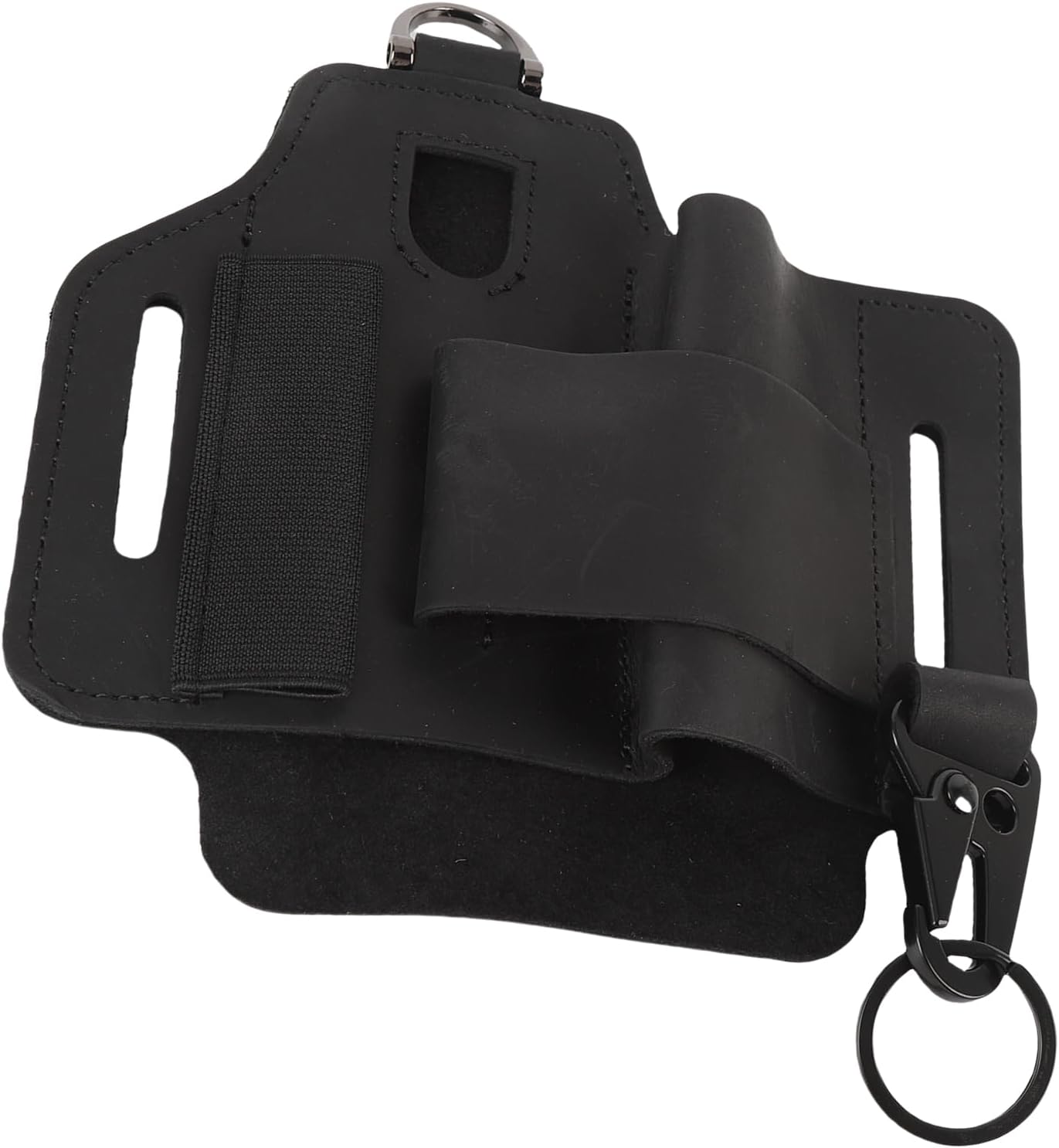  Alomejor Sac à Outils De Ceinture En Cuir, Portable, Multifonctionnel, Pour Projets De Réparation D'aventures En Plein Air, Avec Espace Sûr Pour Outils, Lampes De Poche électriques, (noir)