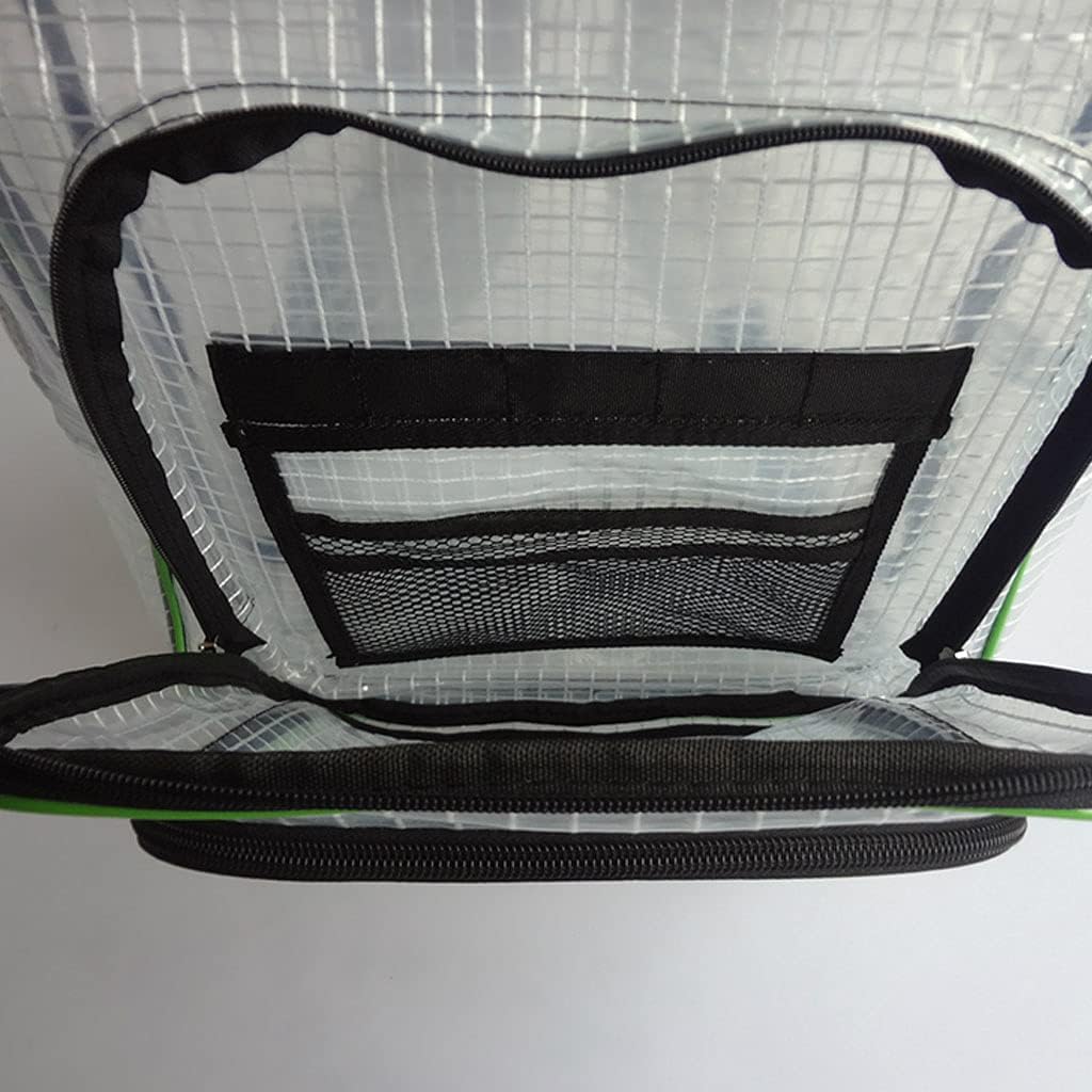  Sac à Dos Antistatique En PVC Transparent 40 X 35 X 20 Cm, Noir