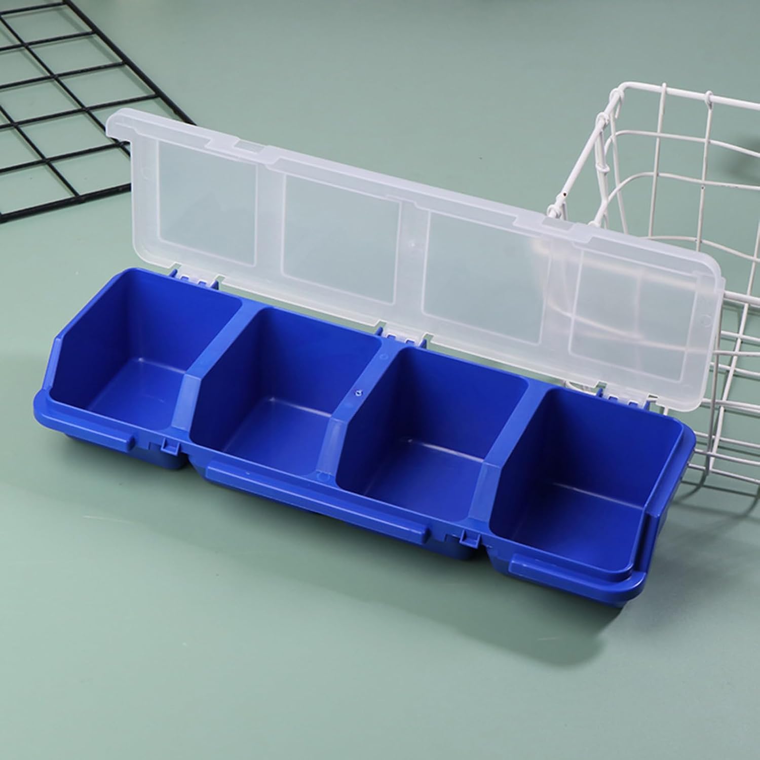  Boîte De Rangement à Vis Avec Couvercles - 4 Compartiments - Boîte à Outils - Séparateur - Conteneur De Tri Des Fournitures