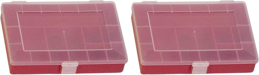  Hünersdorff GmbH Boîte à Assortiment PP Compact, 8 Compartiments 170X250X46 Mm, Rouge (Lot De 2)