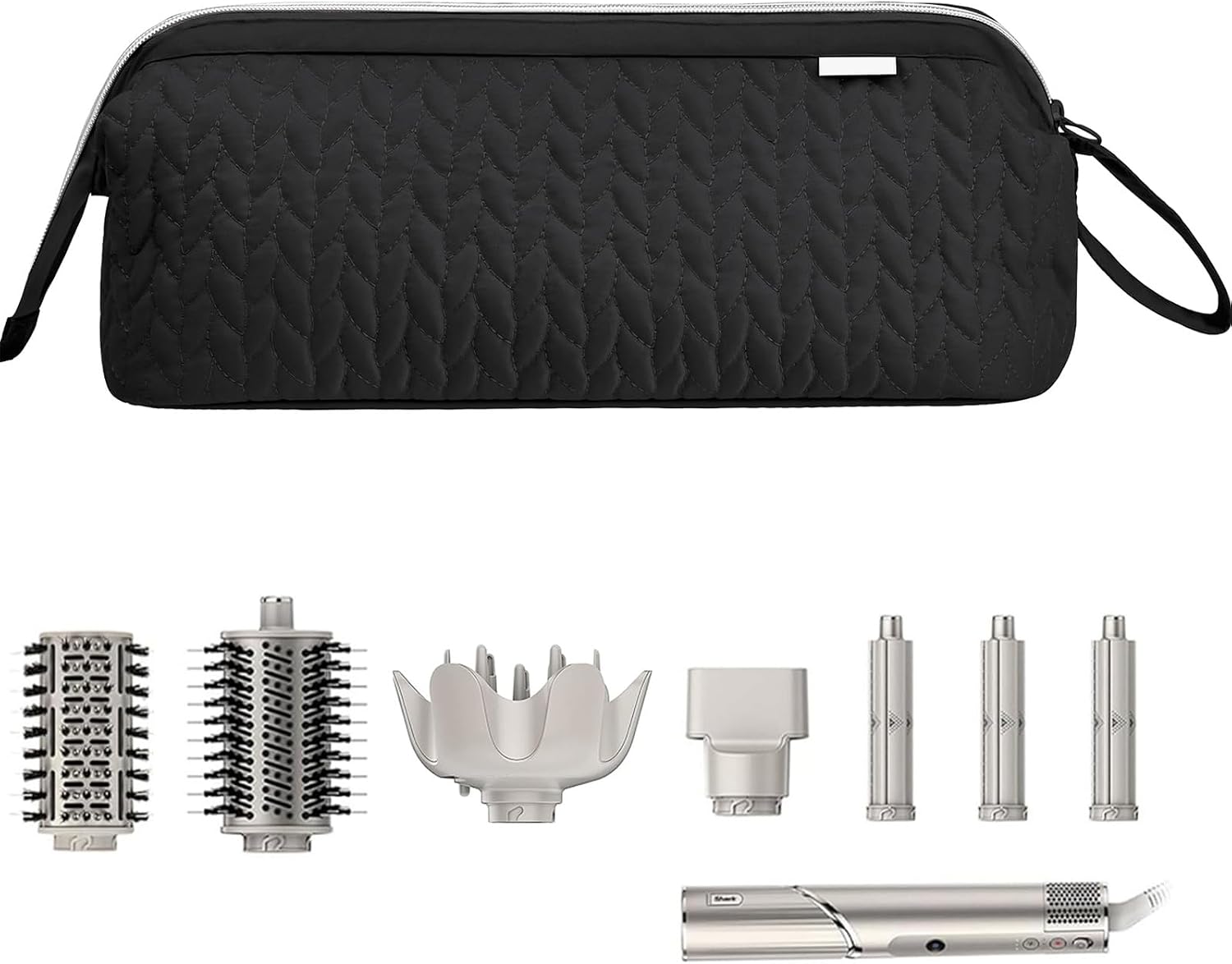  Sac De Rangement Portable De Voyage Pour Outils à Cheveux, étanche, Anti-poussière, Avec Double Poches Et Poignée De Transport, Grande Capacité Pour équipement Capillaire