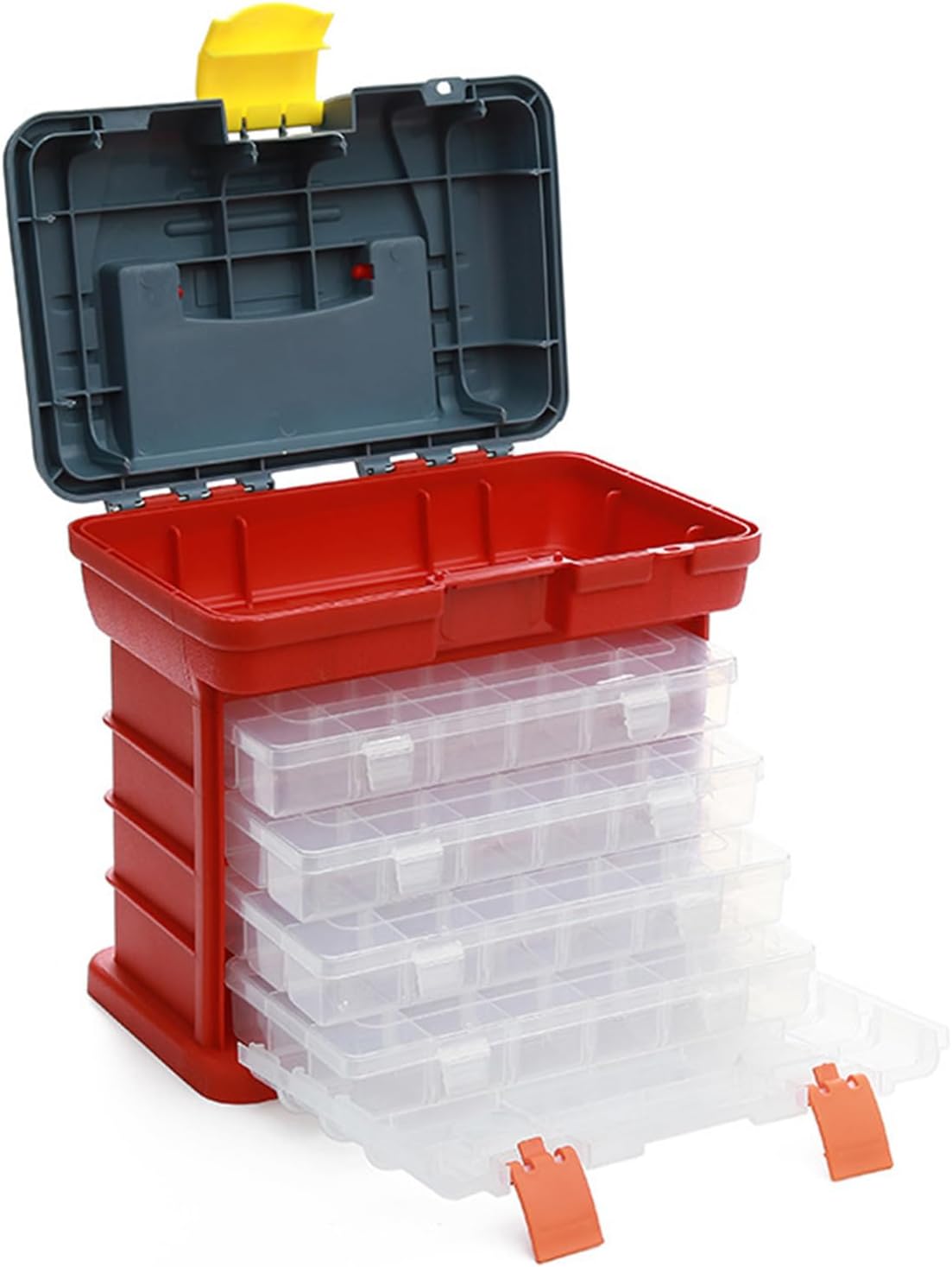  Boîte à Outils Réglable à 72 Compartiments - 4 Couches - Organisateurs Multifonctions Pour Articles De Pêche