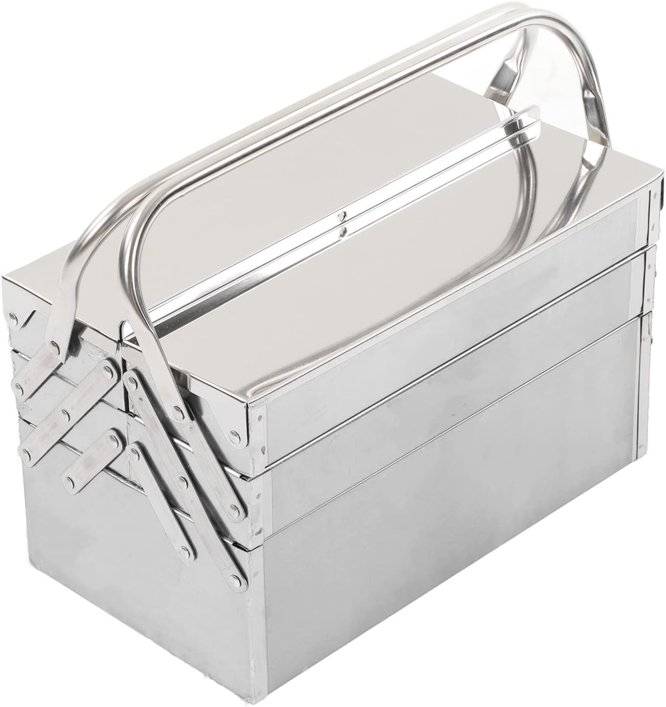  Boîte à Outils Cantilever En Métal, Multifonctionnelle, Haute Dureté, Facile à Nettoyer, Portable, Rétractable, Boîte à Outils Pour Entretien Automobile (460)