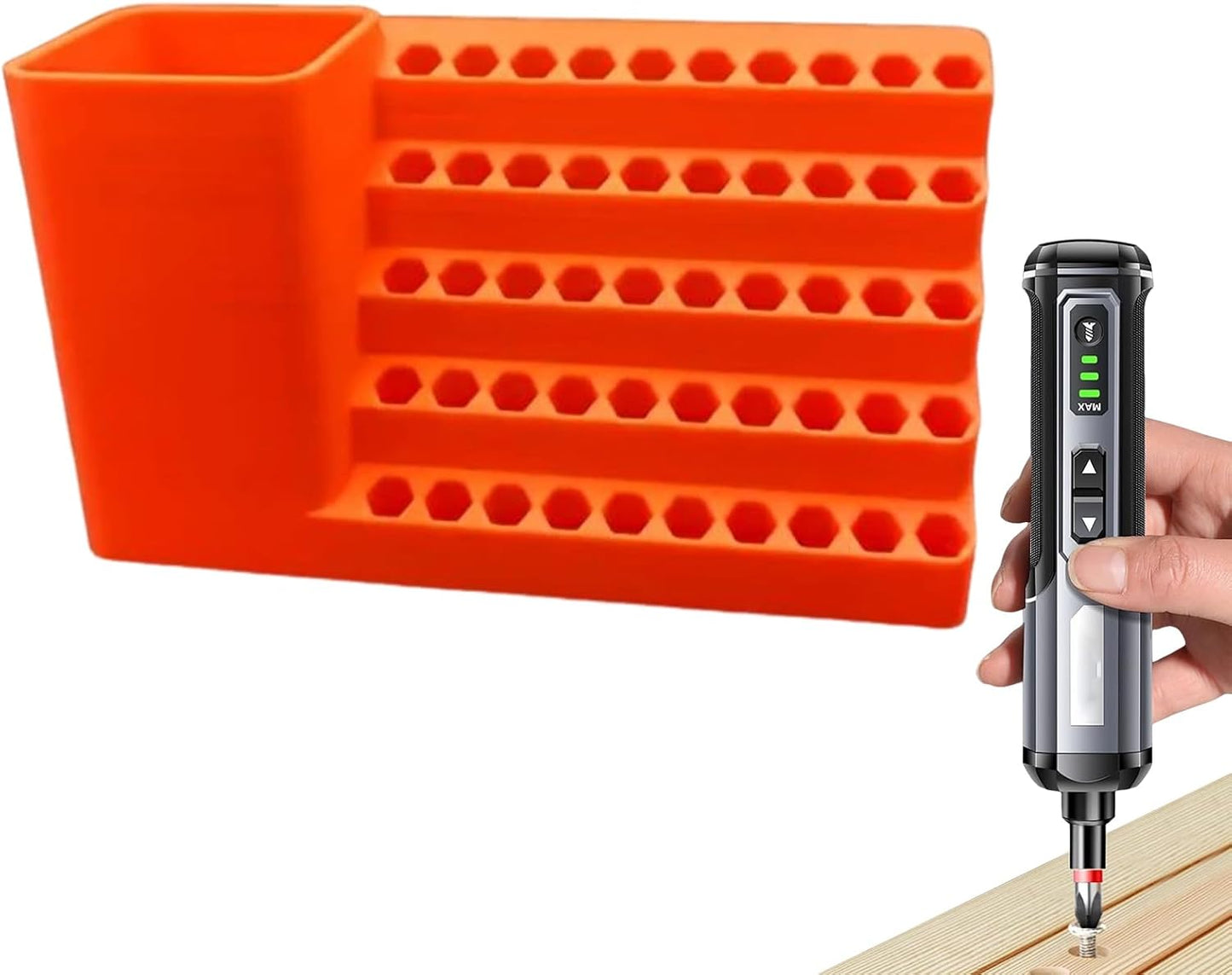 GENERIC Rangement D' De Tournevis, Support De Forets électriques De Précision, Solution D'organisation Antidérapante Pour Abri De Jardin, Garage, Atelier, Armoire à Outils