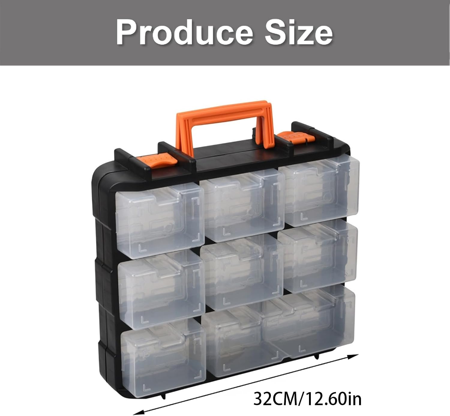  Boîte De Rangement Efficace Pour Outils Avec Couvercles Transparents Et Mécanisme De Verrouillage Robuste Pour L'entretien De La Maison, Projets En Plein Air, Couvercle Transparent