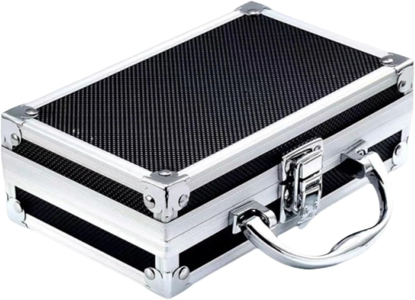  Valise Aluminium Boîte à Outils En Alliage D'aluminium, Boîte Résistante Aux Chocs, De Rangement D'argent Chutes, Mallette Sécurité Portable Grande Capacité(E 36x10x5.8cm)