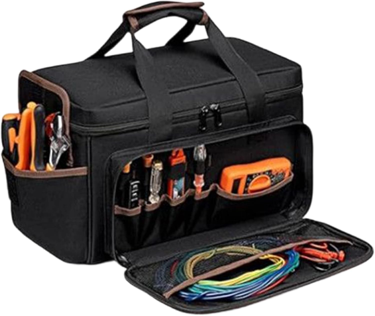 GENERIC Sac à Outils – Ceinture D'organisation De Grande Capacité | Sac à Outils Portable | Pour électricien, Mécanicien, Charpentier, Construction, Voyage, Jardin