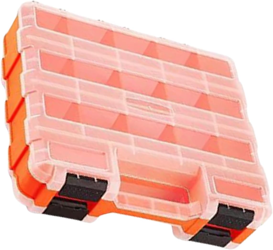  Boîte à Outils Avec Couvercle Transparent Double Face 34 Compartiments Avec Séparateurs Amovibles Pour Le Matériel,