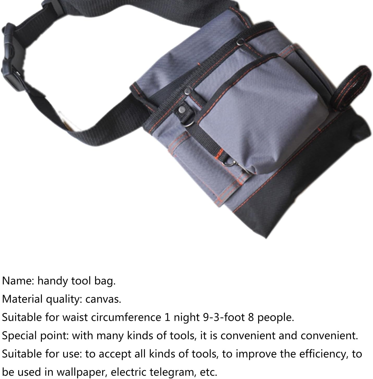  Sac à Outils En Toile Double Couche Réglable Et étanche Pour électricien Et Technicien