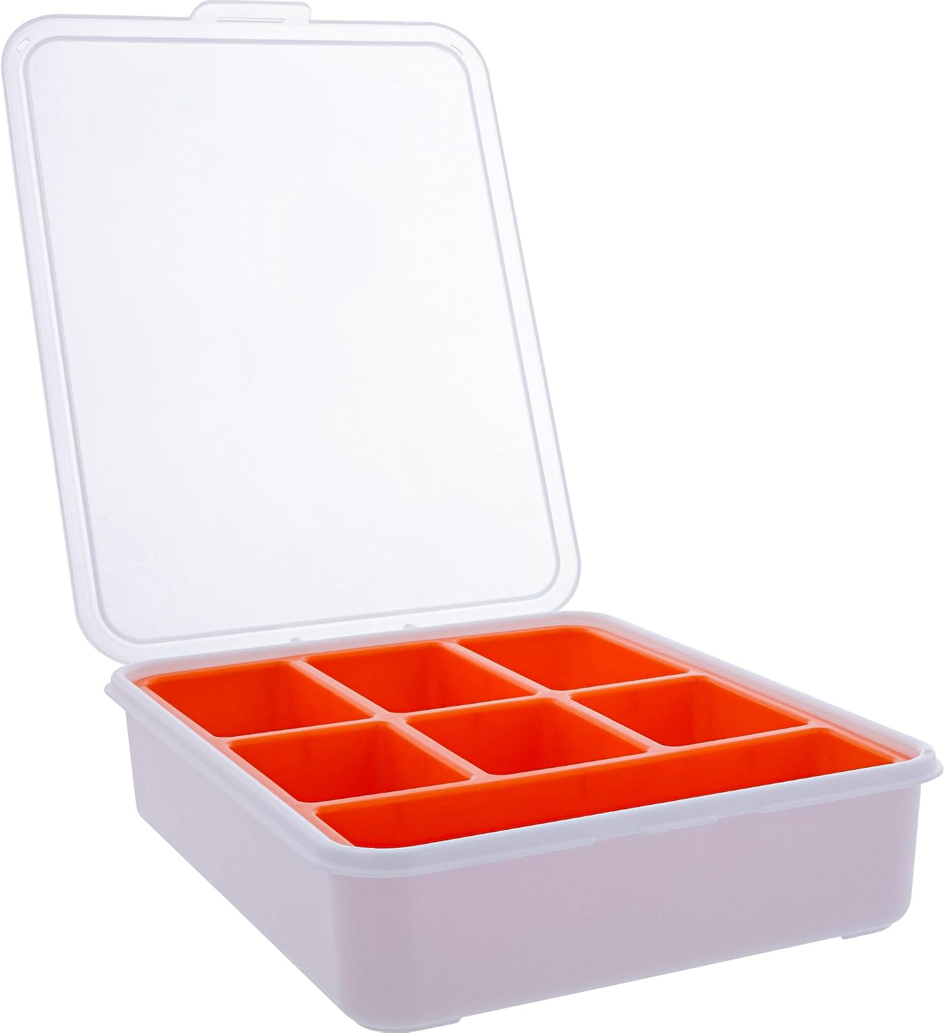  InLine Boîte De Rangement Pour Petites Pièces - 7 Compartiments - Organiseur Robuste Pour Vis Et Accessoires - Avec Couvercle à Clip Et Compartiment Intérieur Amovible - Compact Et Orange - 43009G