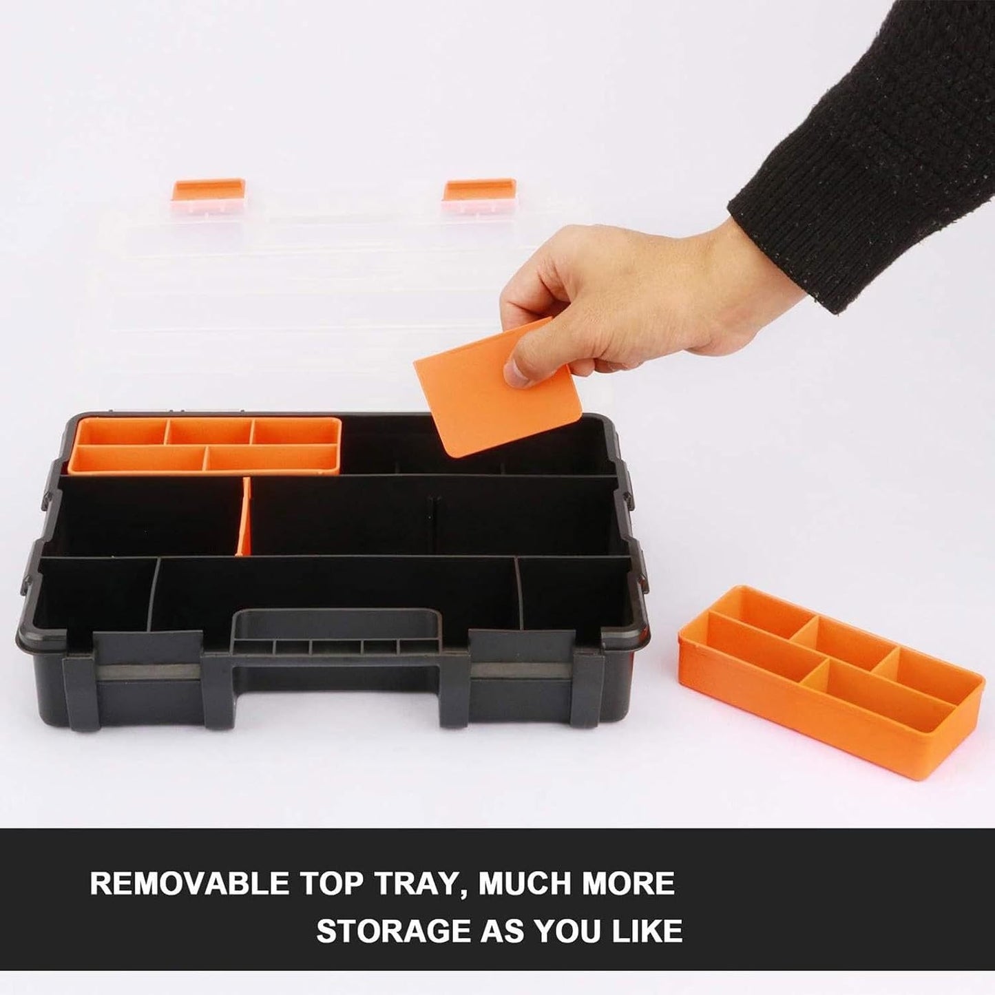  Boîte à Outils Robuste Avec Compartiments Réglables Et Poignée Ergonomique Pour Utilisation Professionnelle En Atelier