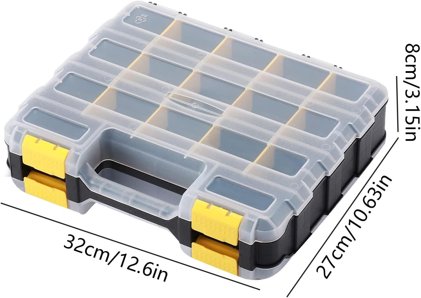 GENERIC Boîte à Outils Portable – Boîte De Rangement Portable Transparente | Boîte à Outils Pour Petites Pièces, Pièces électroniques, Perles, Bijoux, Garage