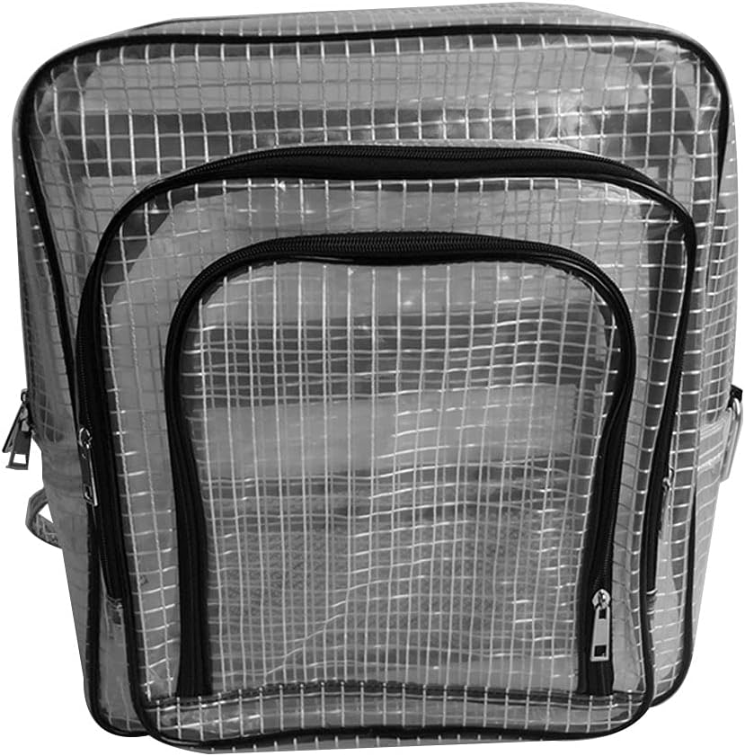  Sac à Dos Antistatique En PVC Transparent 40 X 35 X 20 Cm, Noir
