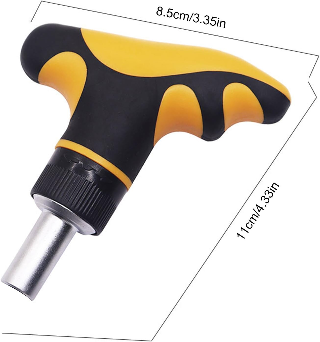  Tournevis à Cliquet Avec Poignée En T 6,35 Mm, Douille D'extension T 1/4, Porte-foret, Outil à Main, Poignée Ergonomique