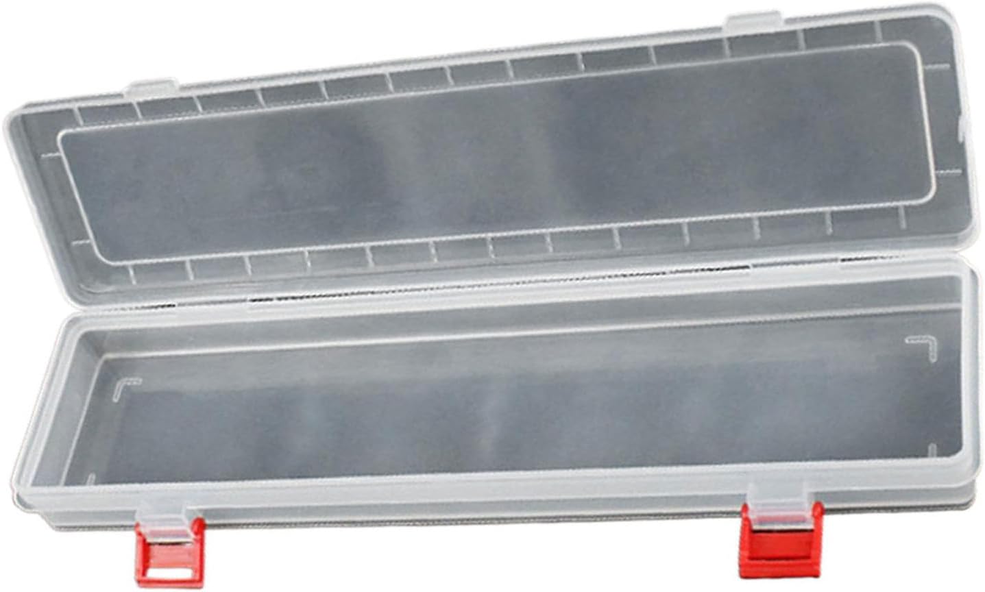  Boîte à Outils En Plastique De 35,5 Cm Avec Couvercle Transparent Rectangulaire Long Boîtier De Rangement Grand Compartiment Pour Pièces Récipient D'organisation