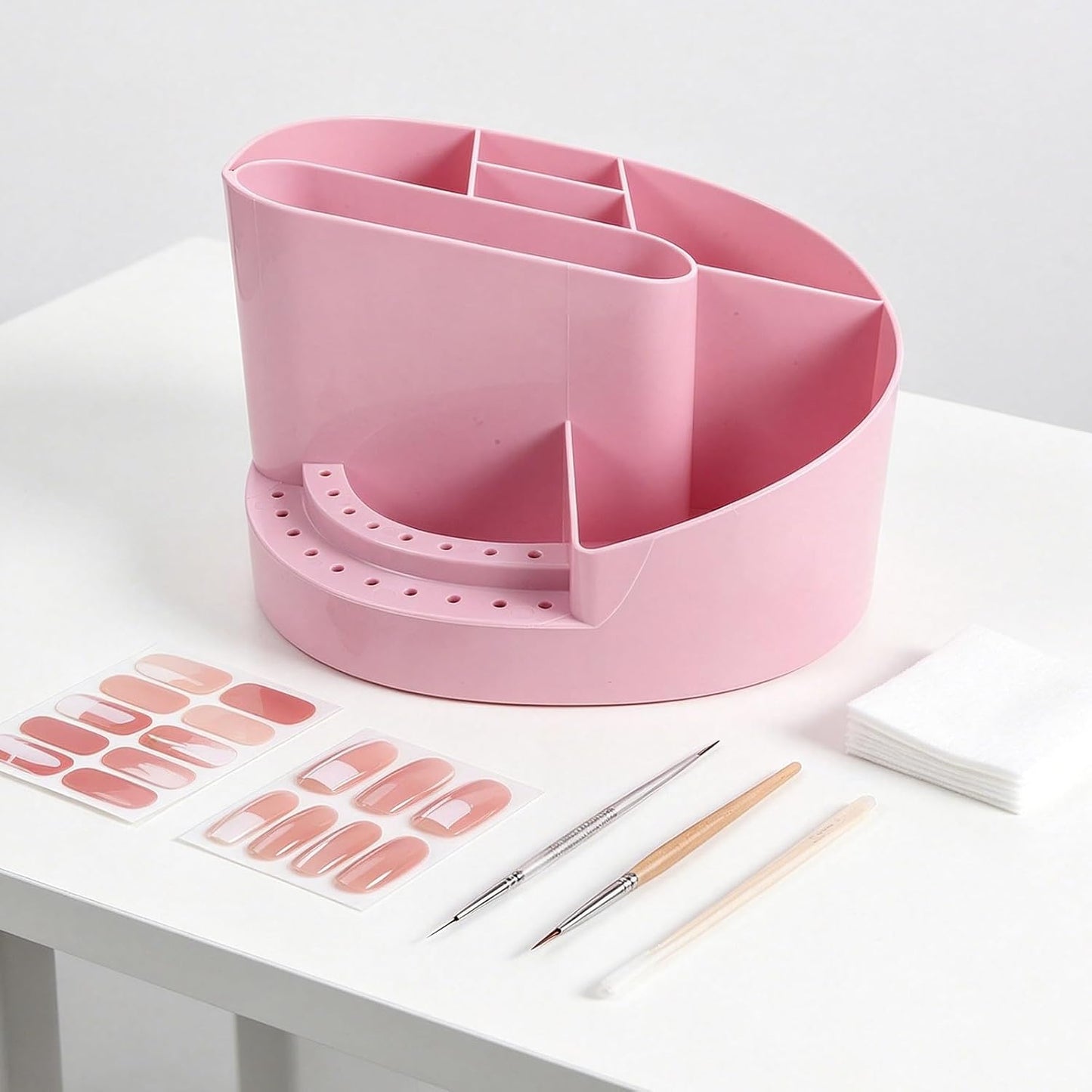  Healvian Boîte De Rangement Multifonction Pour Organiser Facilement Votre Espace De Travail Pour Outils De Manucure Avec Compartiments Design Compact Et Pratique