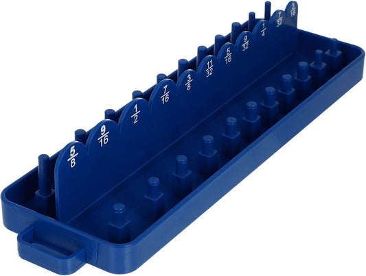  ULTECHNOVO Organisateur De Douilles Pour Clés En Pp Léger Bleu, Support De Rangement Sans Bavures Pour Atelier Mécanique Et Garage