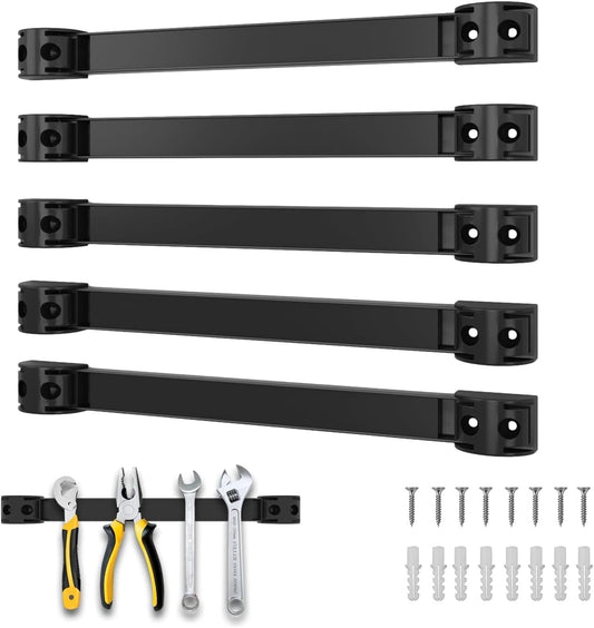  Lot De 5 Porte-outils Magnétiques Avec Bande Magnétique Revêtue De PVC Pour Organisation De Garage, Organisation De Magasin. Barre Magnétique Pour Outils De 152,4 Cm (5 X 12)