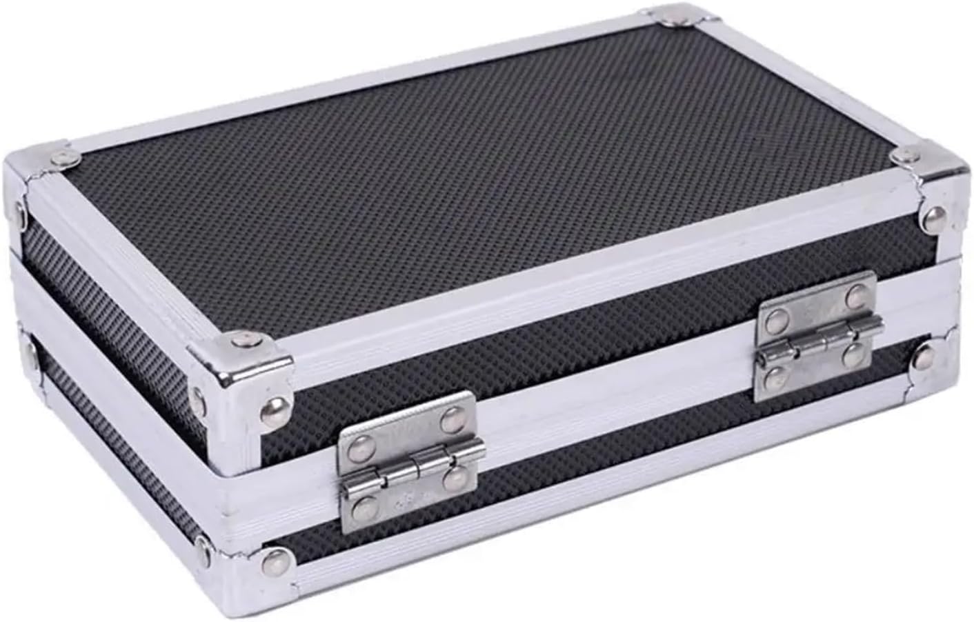  Valise Aluminium Boîte à Outils En Alliage D'aluminium, Boîte Résistante Aux Chocs, De Rangement D'argent Chutes, Mallette Sécurité Portable Grande Capacité(E 36x10x5.8cm)
