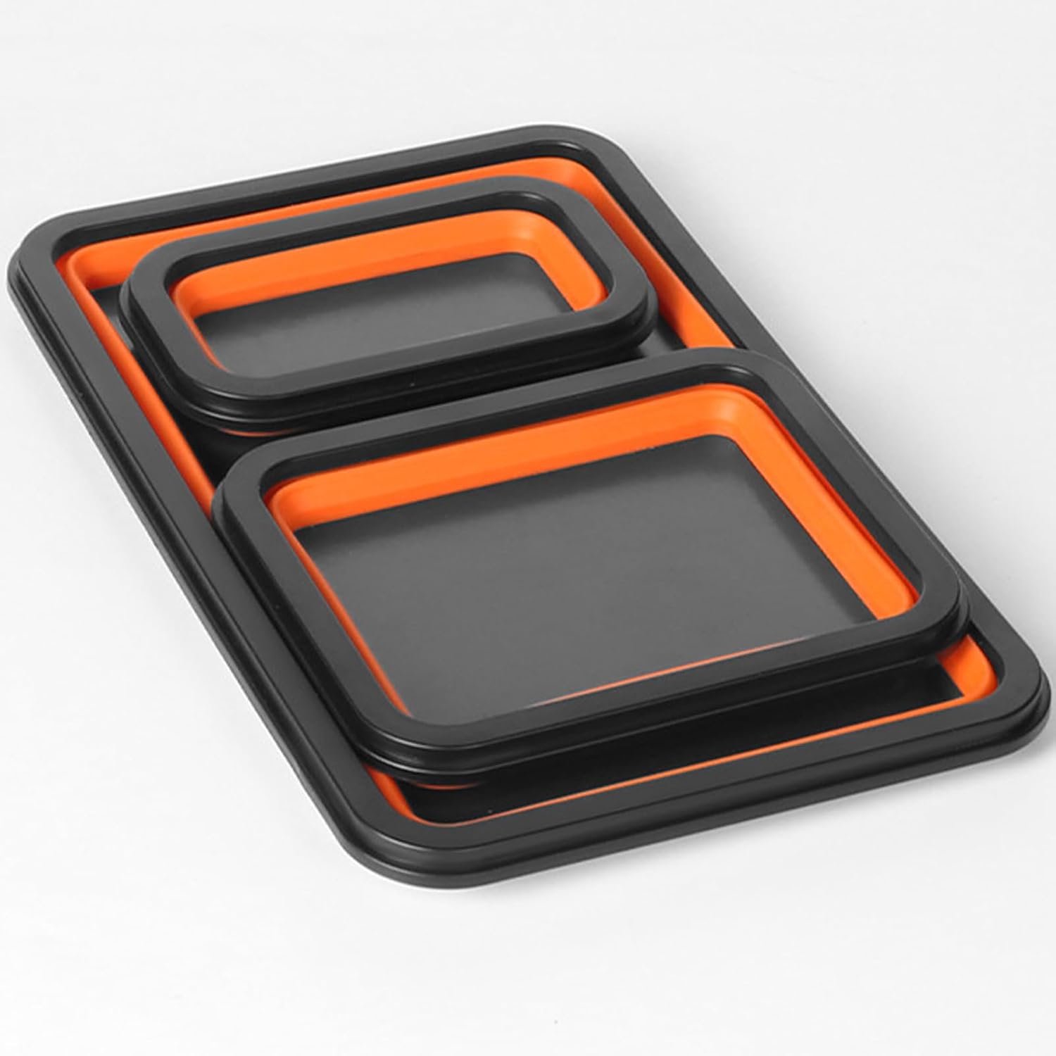  Boîte De Rangement À Vis Magnétique En Silicone Solide Boîte Rangement Pliable Porte-outils Pièces Magnétiques Organisateurs Mécaniciens Organisateurs D'outils Portables Avec Aimant