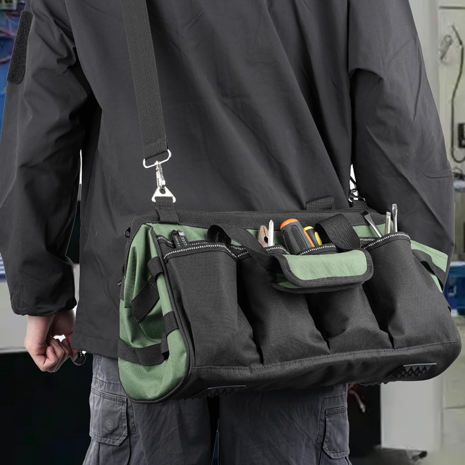 GENERIC Sacs à Outils Pour Homme | Organiseur Portable Robuste Avec Fermeture éclair, Pour Homme, Mécanicien, électricien, Charpentier, Garage, Réparation De Voyage, Tournevis, Clés, Forets