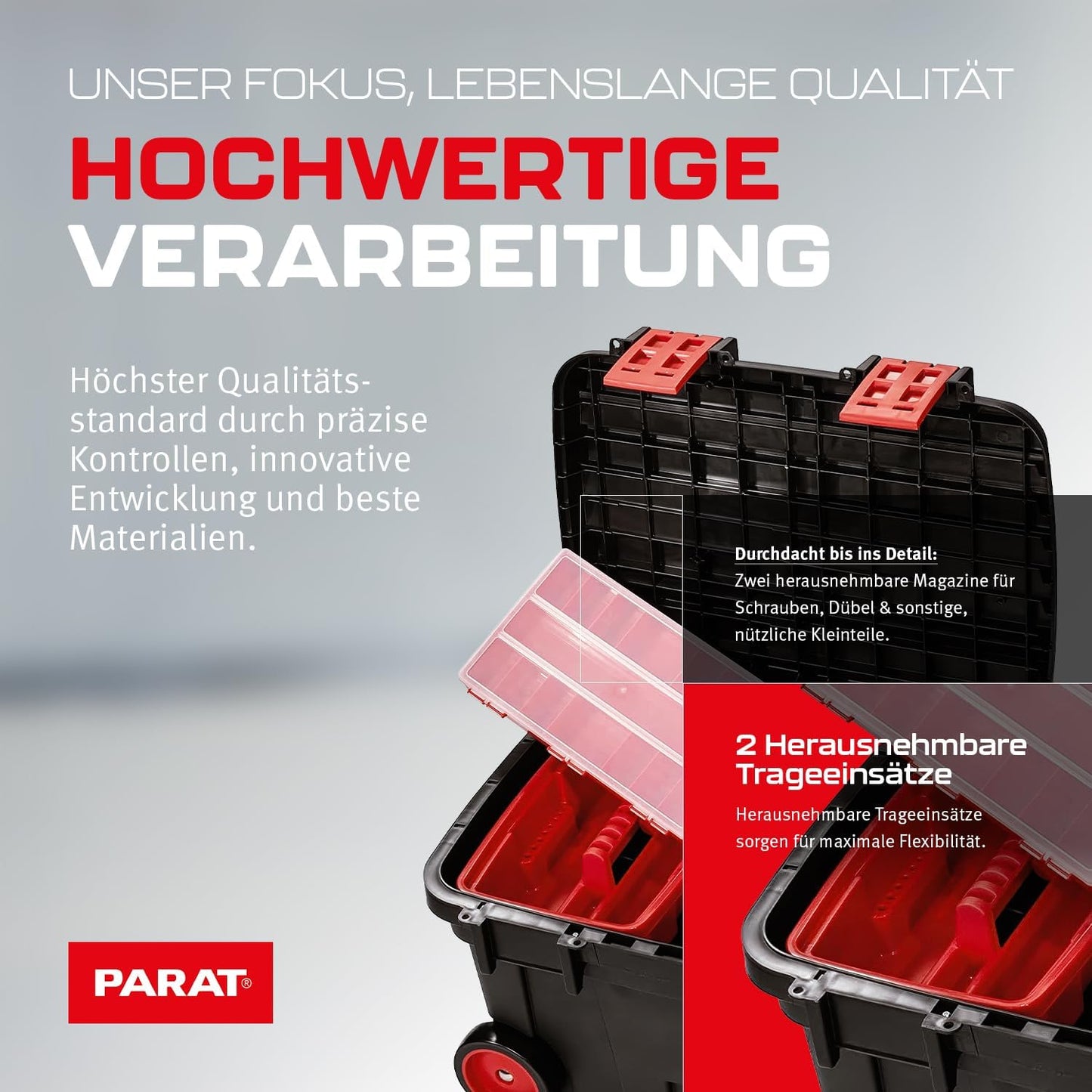  Parat Valise Spéciale PROFI-LINE KingSize (taille XXXL / Conteneur à Outils Enroulable / Boîte à Outils Noire, Sans Outils) 5814500391