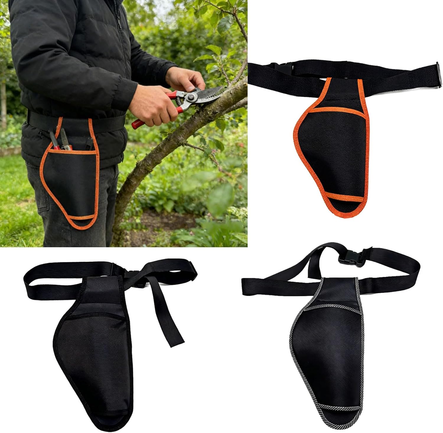  Ceinture Porte-outils De Charpentier Fabriquée à Partir De Tissu Sac Banane Parfait Pour Les Chantiers De Travail Et Les Projets De Réparation à Domicile, Outils De Jardinage