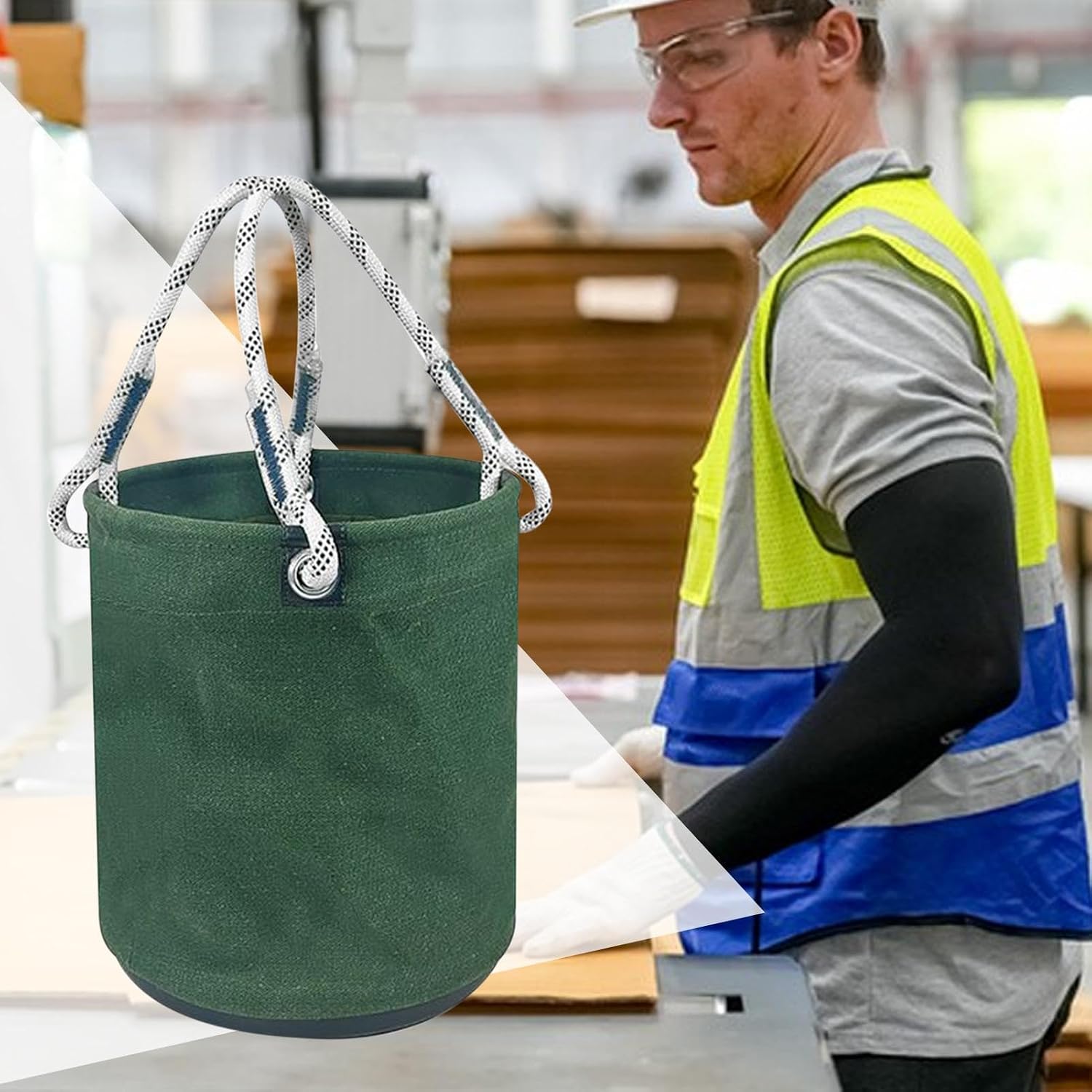 GENERIC Organiseur Pour Outils électriques – Seau En Toile – Pochette De Rangement Tout Usage – Porte-matériel électrique Robuste Et Léger Pour Constructeur De Construction, Charpentier