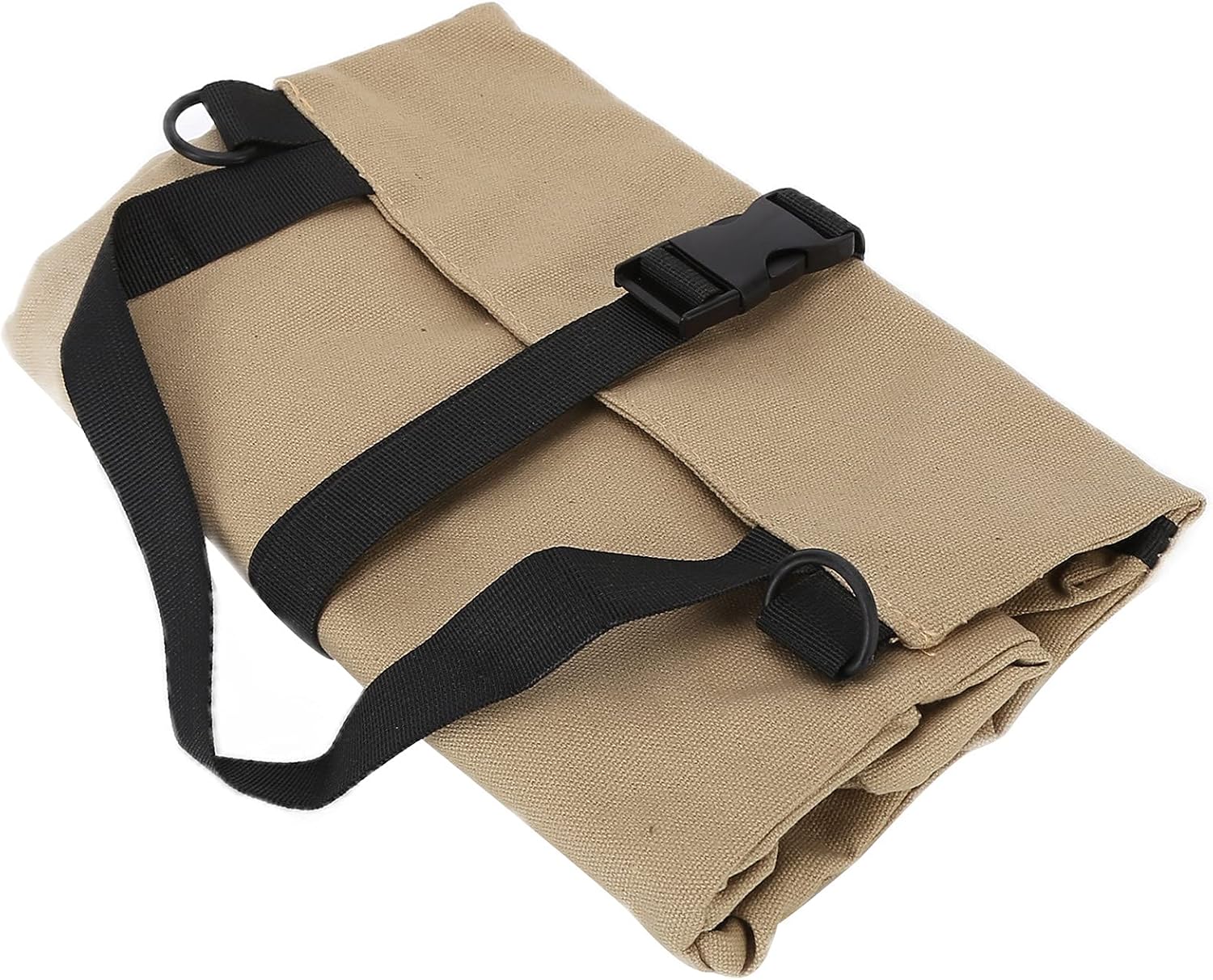  Cocoarm Sac à Outils En Toile, Mallette à Outils Pliable En Toile Avec Fermeture à Glissière, Rangement Enroulable De Grande Capacité, Sangles De Suspension, Conception Légère Pour Un Usage (Kaki)