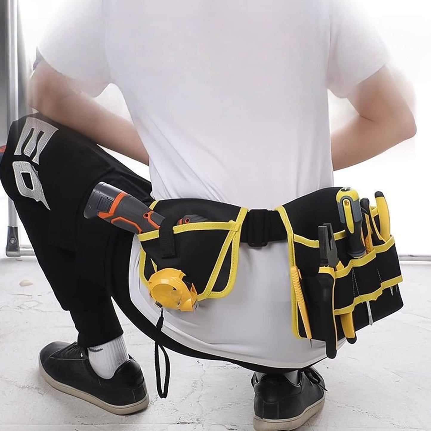  Sac Banane Rotatif Professionnel En Tissu Déchirable Multi-angles Pour électriciens, Charpentiers, Sac Banane Rotatif Professionnel En Tissu Déchiré, Multi-angles