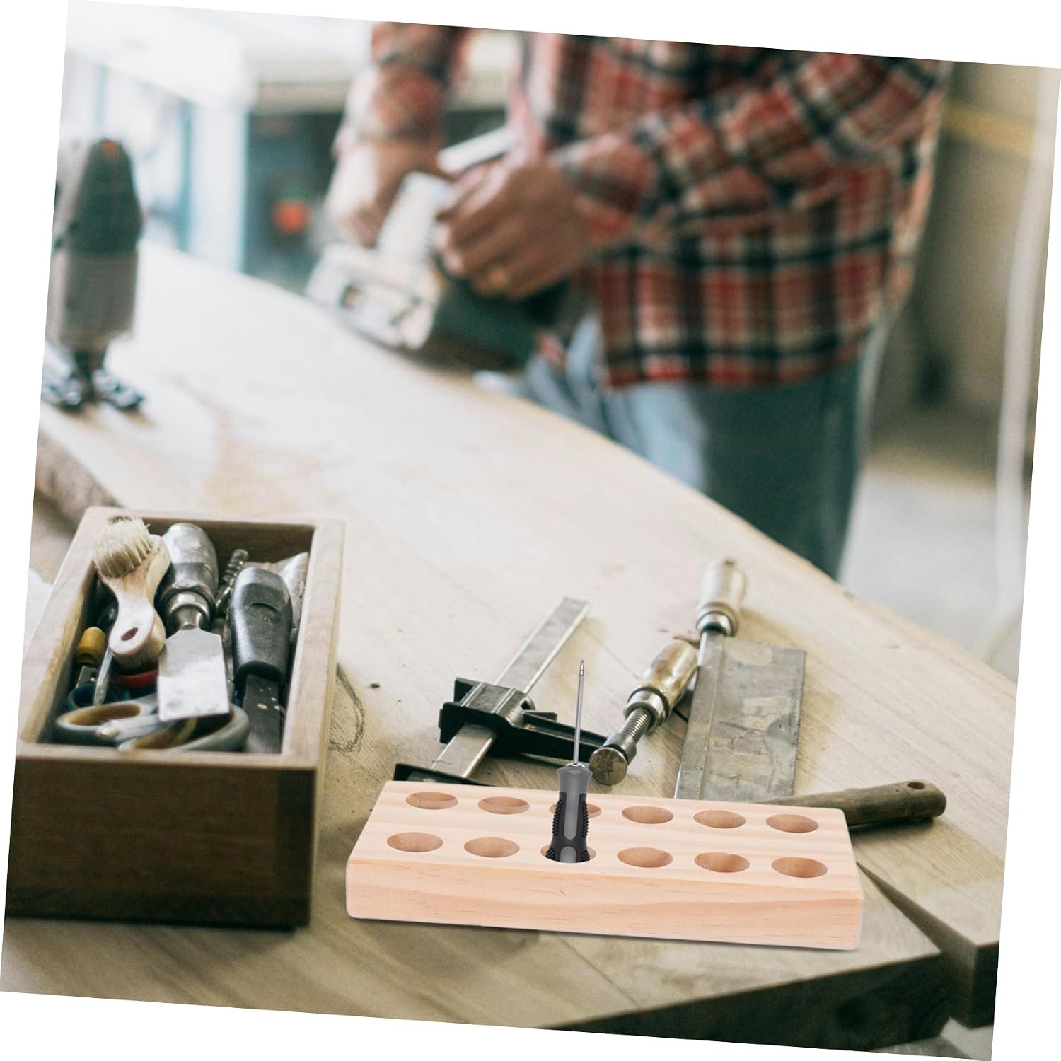  Angoily Organisateur Polyvalent En Bois Pour Pinces Design Élégant Et Gain De Place, Porte-Outils Pratique Pour Atelier Ou Espace De Bricolage