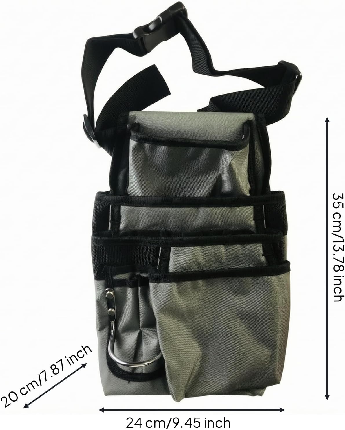  Porte-Outils Industriel Sac à Outils Organisateur Bandoulière Solide Tissu Renforcé Multiples Poches Adapté Pour Atelier Interventions Terrain