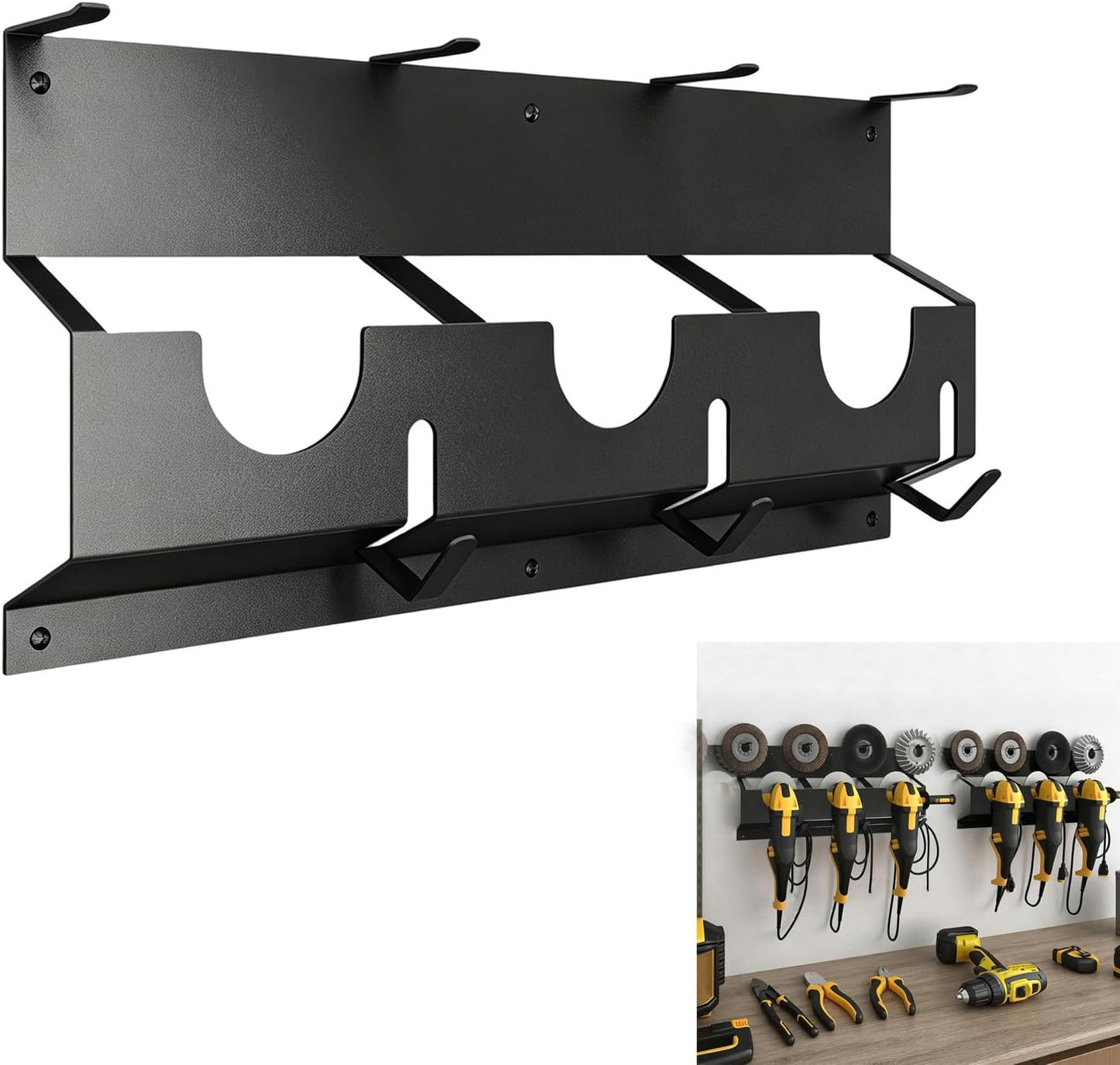  Support à Outils électriques Professionnel Avec Design Ouvert Pour Meuleuses, Clés Et Organisation D'atelier, Planificateur D'outils électriques