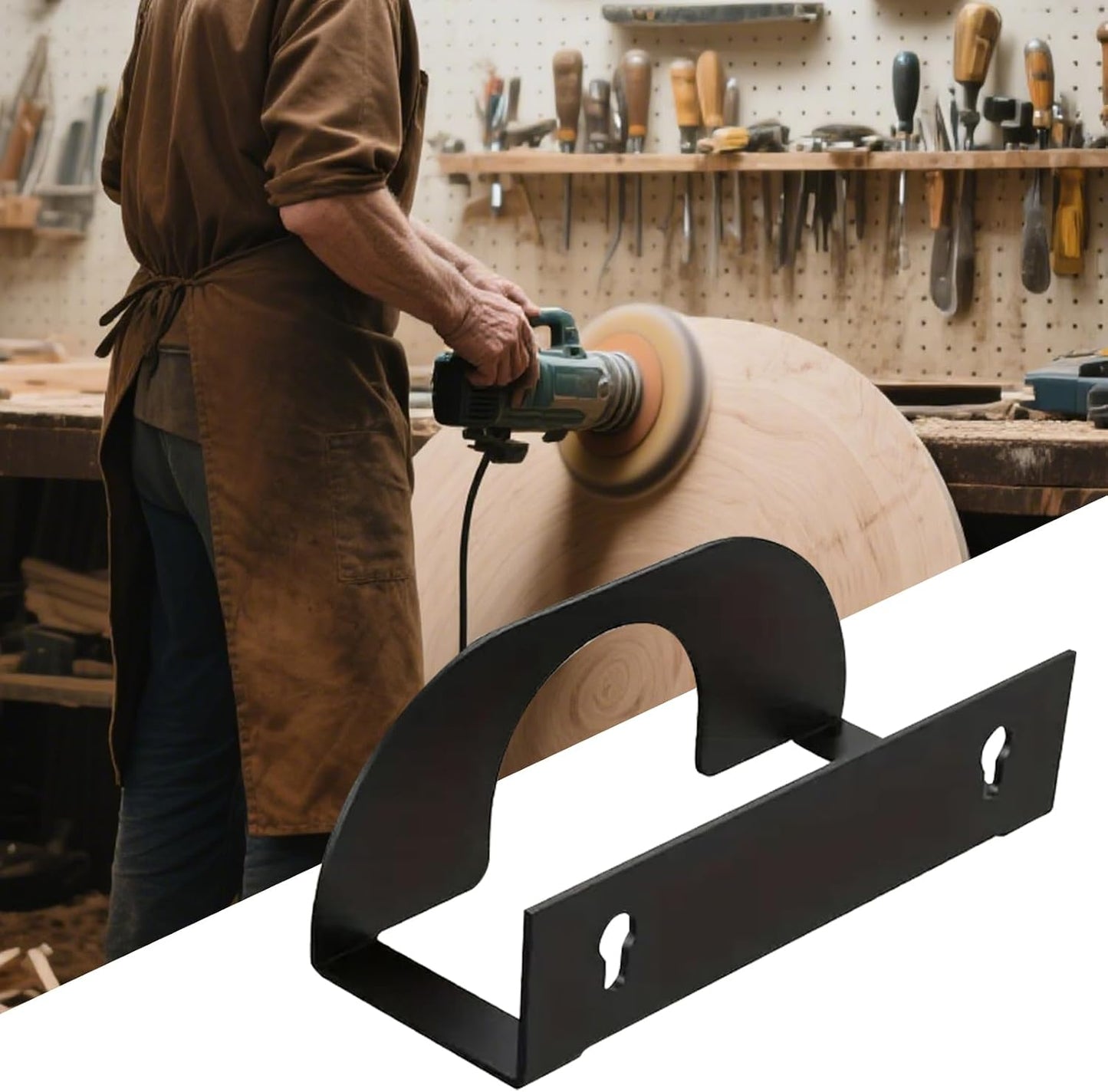  Organiseur D'outils électriques, Support Mural Pour Meuleuse, Support Robuste, Solution De Rangement Multifonctionnelle, Idéal Pour Garage, Atelier, Meuleuse D'angle, 15 X 4 X 5 Cm