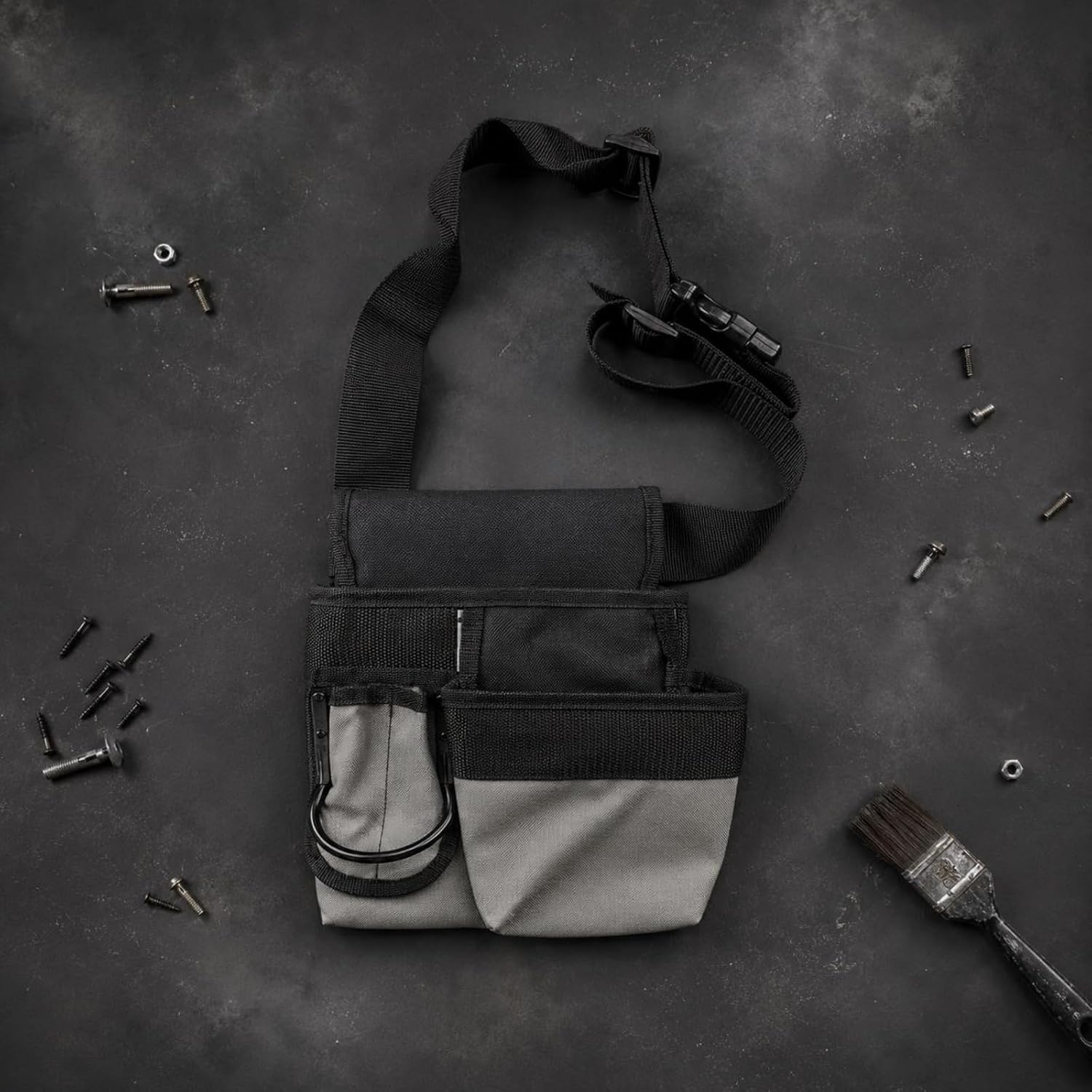  Porte-Outils Industriel Sac à Outils Organisateur Bandoulière Solide Tissu Renforcé Multiples Poches Adapté Pour Atelier Interventions Terrain
