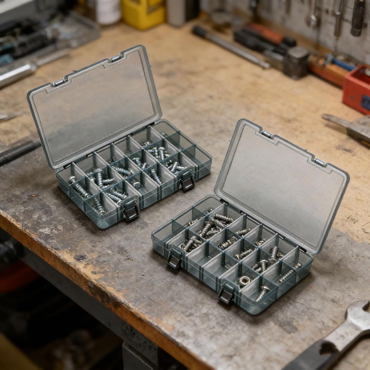  Boîte à Outils Compacte Pour Vis, Clous Et Petits Articles Conçue Avec Séparateurs Intérieurs Amovibles
