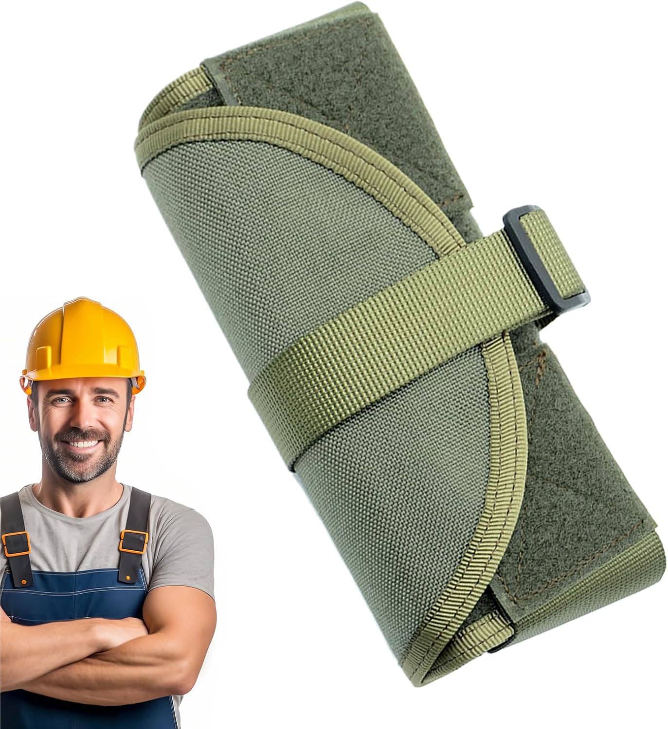 GENERIC Sac à Outils Enroulable – Organisation De Rangement D'outils Roulée Robuste | Pochette De Rangement En Nylon Résistant à L'usure Compacte Pour Bricoleur, Homme Et Papa