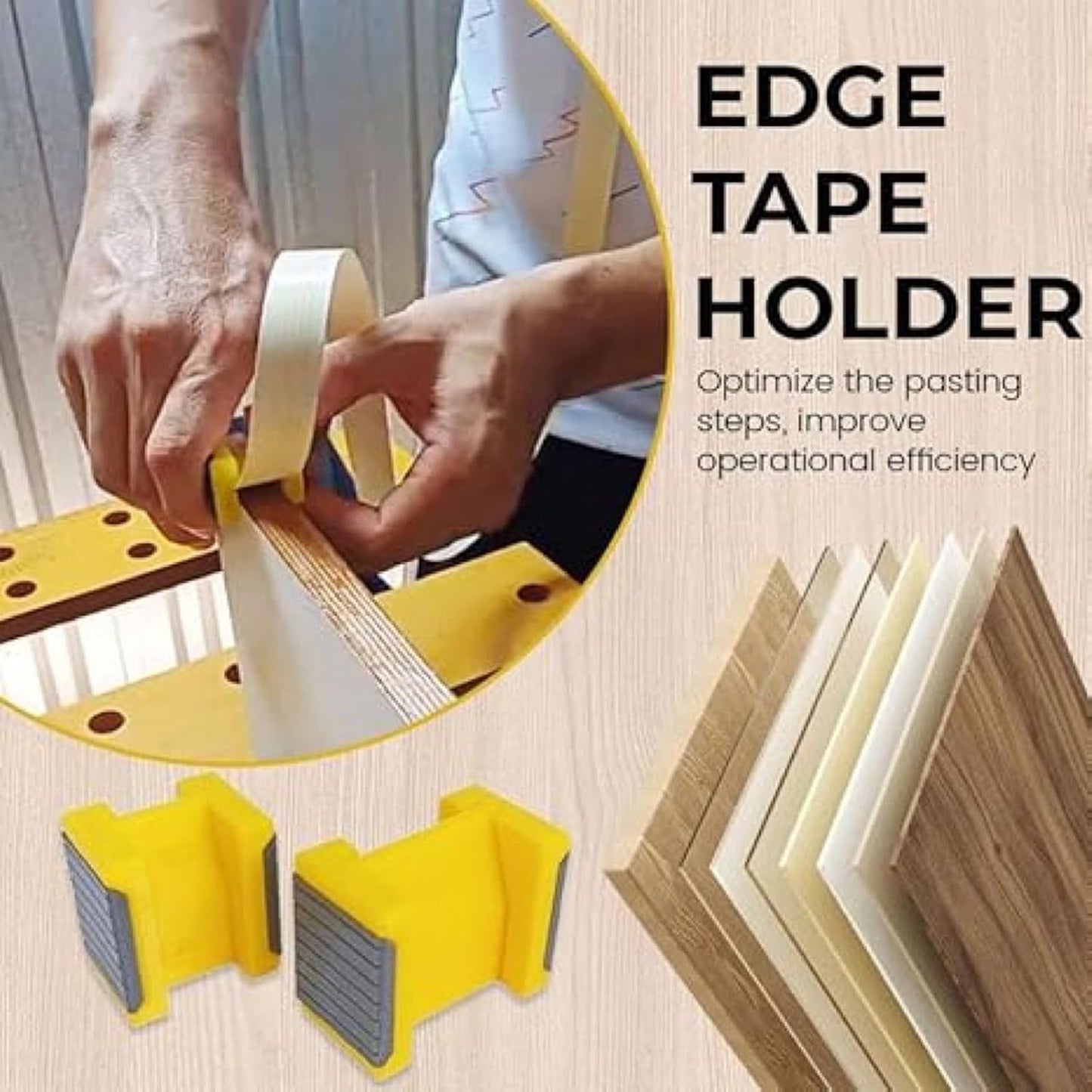  Support De Ruban Adhésif à Bords De Menuiserie Pour Redresseur De Ruban Adhésif à Bords En Papier Décoration De La Maison Travail Du Bois Application Facile Outil De Bandage