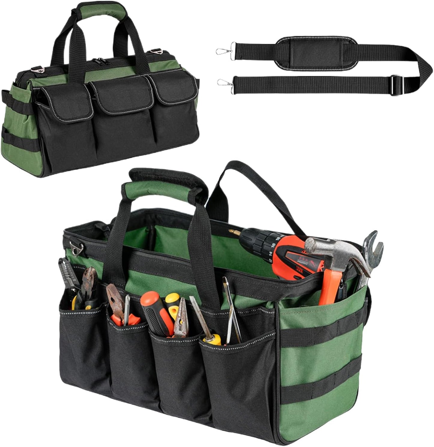 GENERIC Sacs à Outils Pour Homme | Organiseur Portable Robuste Avec Fermeture éclair, Pour Homme, Mécanicien, électricien, Charpentier, Garage, Réparation De Voyage, Tournevis, Clés, Forets