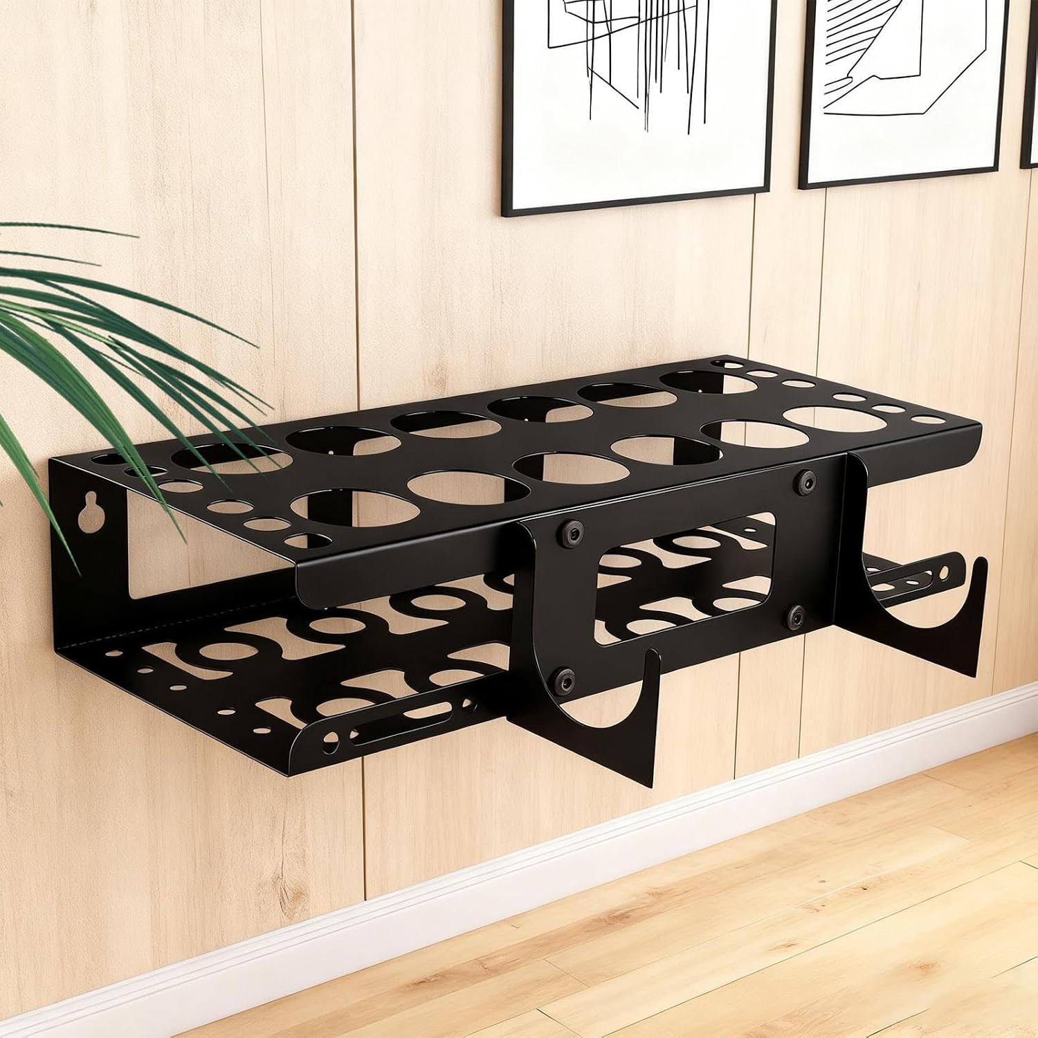 GENERIC Support De Rangement Mural à 12 Emplacements Pour Outils De Calfeutrage à La Main | Pour Salon, Dortoir, Atelier De Réparation à Domicile
